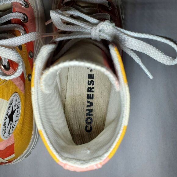 Converse Chuck Taylor Lift Hi Sunshine Sneaker in Orange Size 5 - Picture 7 of 12